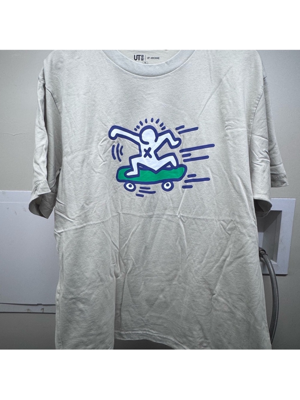 UT Graphic Skateboard Crewneck T-Shirt - Cream/Green